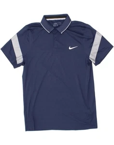 NIKE Mens Dri Fit Polo Shirt Large Navy Blue Colourblock Polyester CG36 - Picture 1 of 3