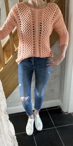 Women Summer Sweater Coral Size S/M jumper - Picture 1 of 7