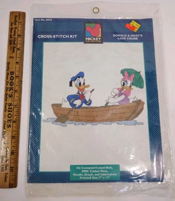Disney Mickey Unlimited DONALD & DAISY'S LOVE CRUISE Cross Stitch Kit # 36010 - Image 1 of 2