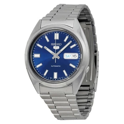Seiko 5 Automatic Blue Dial Stainless Steel Men's Watch SNXS77 - Image 1 of 4