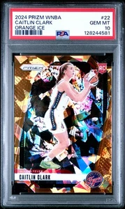 CAITLIN CLARK 2024 PRIZM ORANGE ICE ROOKIE RC #22 PSA 10 GEM MINT! FEVER WNBA IA - Picture 1 of 2