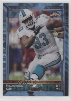 2015 Topps Chrome Blue Wave Refractor Ndamukong Suh #22 - Image 1 of 2