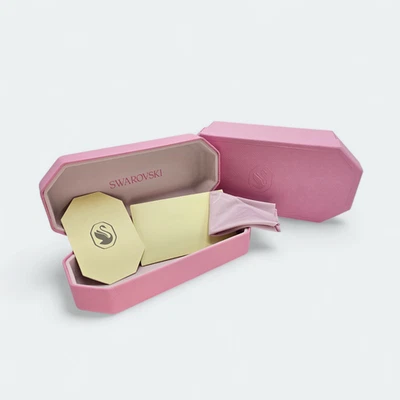 New SWAROVSKI Authentic Eyeglasses Sunglasses PINK Hard Case - Image 1 of 4