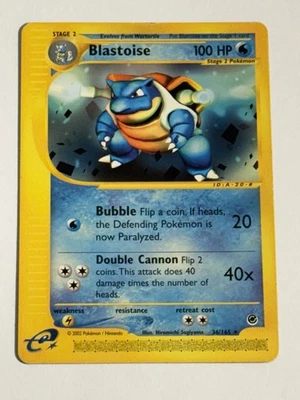 Pokémon Blastoise 36/165 Expedition Base Set Rare Regular - Image 1 of 2