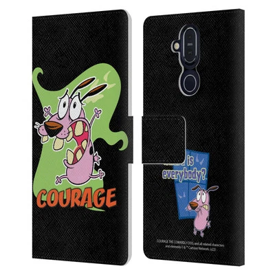 OFFICIAL COURAGE THE COWARDLY DOG GRAPHICS LEATHER BOOK CASE FOR NOKIA PHONES - Image 1 of 4