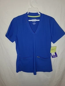 New Landau Scrub Top Royal Blue - Picture 1 of 7