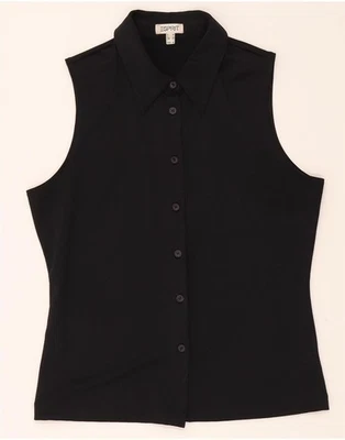 ESPRIT Womens Sleeveless Shirt Blouse UK 12 Medium Black Polyester BL09 - Image 1 of 3