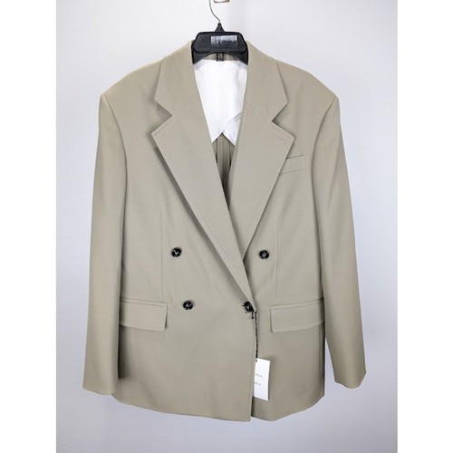 Giacca elasticizzata Bottega Veneta Grain De Poudre in travertino nuova con etichetta 48