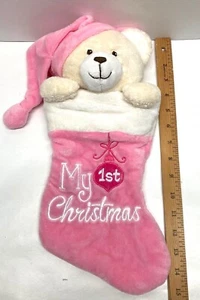 "Medias de oso de Navidad My Firs rosa 15"" por Dan Dee Collector's Choice" - Imagen 1 de 10