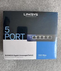 Linksys LGS105 5-Port Unmanaged Gigabit Ethernet Switch (10/100/1000) - Picture 1 of 1