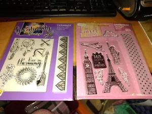 VENDITA 2X KIT CARTOGRAFIA PER SCRAPBOOKING/FORATURA CARTELLA/TIMBRO/STAMPO METALLO (CM05) - Foto 1 di 2
