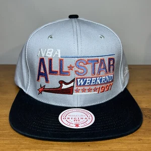 Mitchell & Ness 1997 Cleveland All-Star Weekend Gray Black Snapback Hat Cap New - Picture 1 of 11