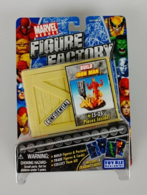 Buildable Iron Man Figure Factory & 4 Trading Cards Marvel Heroes Toy Biz 2005 - Image 1 of 4