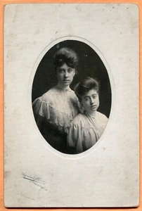 Creston IA Portrait of 2 Young Women by Agnew circa 1910s - Picture 1 of 2
