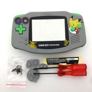 Gray Pika-chu GO GBA Housing Shell Replacement Case Cover For Game Boy Advance - Picture 1 of 6