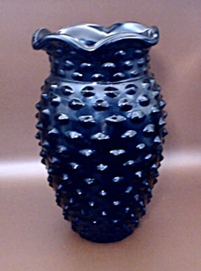 L. E. Smith schwarzer Amethyst Nagelvase. 8 Zoll hoch - Bild 1 von 3