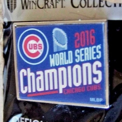 2016 Chicago Cubs WS World Series Champions pin rectangle winc champs - Image 1 of 3