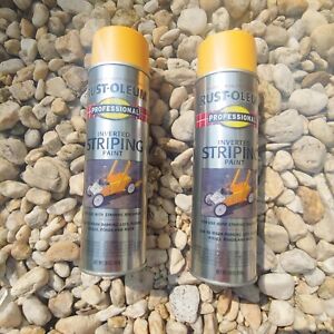  Rust-Oleum Professional Inverted Striping Paint 2548 Yellow 18 oz. NEW