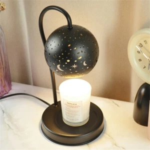 Black Melting Wax Lamp Bedroom Candle Warmer Night Light Bar Table Lights Remote - Picture 1 of 11