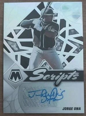 2022 Panini Mosaic Scripts Silver Prizm Autograph Jorge Ona #SC-JO Padres RC - Image 1 of 2