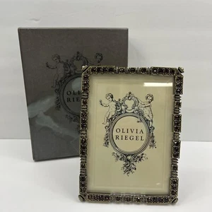 SELTENER OLIVIA RIEGEL ORANGE/BERNSTEIN SWAROVSKI KRISTALLRAHMEN 5X7 RT1842 - Bild 1 von 13