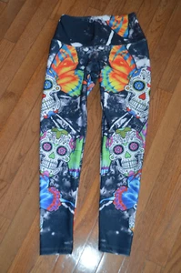 Damen Leggings LAVALOKA bunte "Day of the Dead" Größe S - Bild 1 von 4