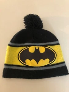 Batman Logo DC Comics POM Winter Hat Superhero Boys - Picture 1 of 11