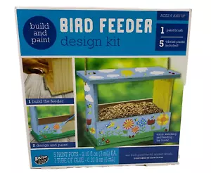 Build And Paint Wood Bird Feeder Kit New - Picture 1 of 6