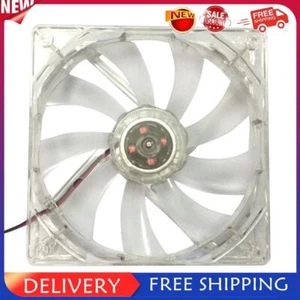 12cm 120mm RED LED 12V 4Pin Computer PC Case Cooler CPU Cooling LED Fan - Picture 1 of 10