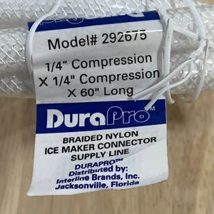 "Dura Pro Trenzado Nylon Máquina de Hielo Conector Línea de Suministro 1/4x1/4x 60"" de Largo" - Imagen 1 de 3