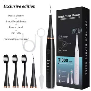 Ultraschall Zahnreinigung Set Elektrisch Zahnbürste Zahnsteinentferner Geschenk~ - Bild 1 von 17