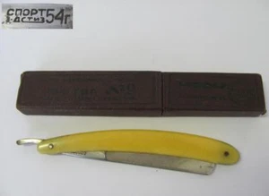 1954 VINTAGE RUSSIAN USSR FOLDING STRAIGHT RAZOR MARKED w/BOX - Picture 1 of 6