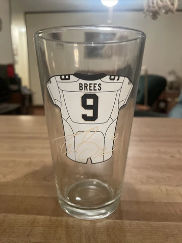 Rare Drew Brees New Orleans Saints Pint Glass Cover
