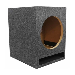 10 Zoll portiert Subwoofer Box Schwerlast 3/4” MDF | 10” belüftet Sub Gehäuse grau - Bild 1 von 5