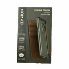 New Nomad Leather Folio Phone Case Brown/Clear For Samsung Galaxy S9 Rugged