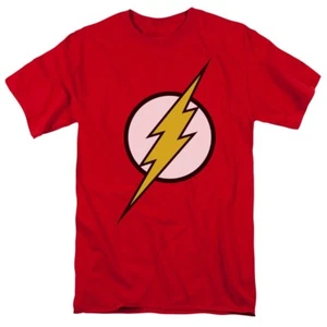 Justice League of America Flash Logo "Red" T-Shirt DC Comics Sizes S-3X NEW - Picture 1 of 2