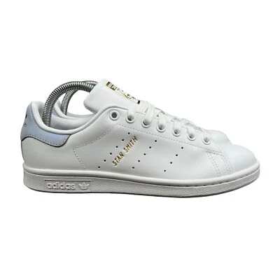 Adidas Stan Smith White Blue Dawn Gold Shoes HQ6642 Women's Sizes 6 - 11 - Image 1 of 4