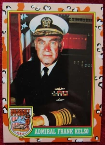 DESERT STORM - UK ISSUE - Card #06 - ADMIRAL FRANK KELSO - TOPPS - 1991 - Bild 1 von 2