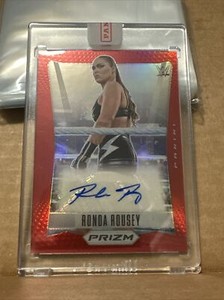 2023 PRIZM WWE RONDA ROUSEY THROWBACK SIGNATURES RED PRIZM AUTO /99 Still Sealed
