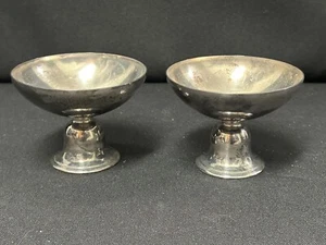 Wm. Hermosos candelabros plateados de A. Rogers, juego de 2 de colección de 2,5 pulgadas H - Imagen 1 de 10