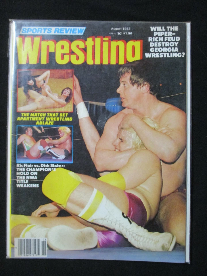 De colección agosto 1982 Sports Review lucha libre Roddy Piper apartamento niñas 1238 Foto 1 de 1