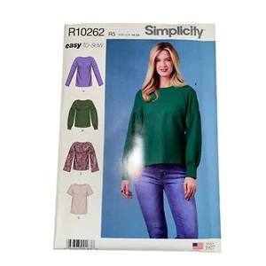 Prendas para torsos fáciles para damas Simplicity con variaciones de manga patrón R10262 14-22 - Imagen 1 de 4