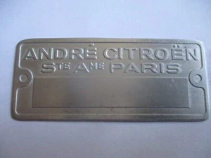 Placa de identificación de aluminio Citroen placa de identificación placa targhetta - Imagen 1 de 1