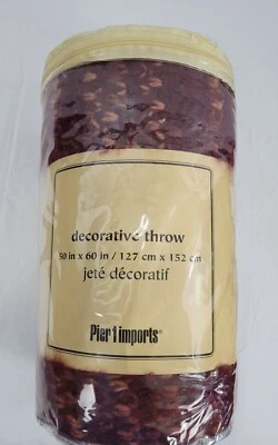 Pier 1 Importaciones Tiro Decorativo 50" x 60" Óxido Esponjoso Acrílico Nylon y Lana NUEVO Foto 1 de 4