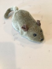 Vintage furry Mouse On Wheels Interacting Cat toy