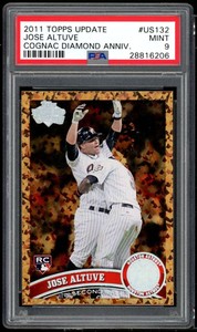 Jose Altuve Rookie 2011 Topps Update Cognac Diamond Anniversary #US132 PSA 9