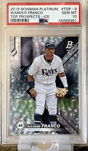 2019 Bowman Platinum Wander Franco Top Prospects ICE Refractor PSA 10 Low Pop