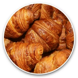 2 x Vinyl Aufkleber 20 cm - frisch gebackenes Croissants Gebäck #45074 - Bild 1 von 8
