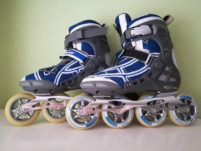 Coole Inliner K2 Powerslide PHUZION blau weiß EU Gr. 40 USA 7,5 NEU ohne Etikett - Bild 1 von 4