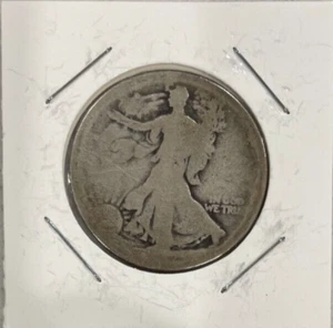 NO DATE 50C Walking Liberty Silver Half Dollar - US Silver Coin - Picture 1 of 2
